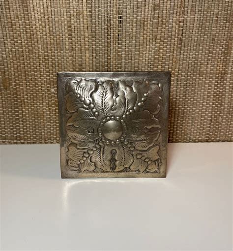 11th century french stamped metal box|French Stamp Box .